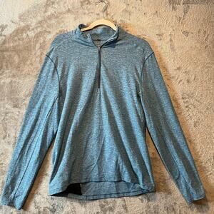 Lululemon Blue Surge Warm 1/2 Zip Long Sleeve Pullover Size Medium‎